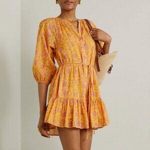 New Apiece Apart Mini Mitte Cotton Floral Dress XS $405 NO BELT